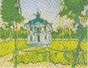 Vincent Van Gogh The town hall in Auvers on 14 July 1890 Sweden oil painting artist
